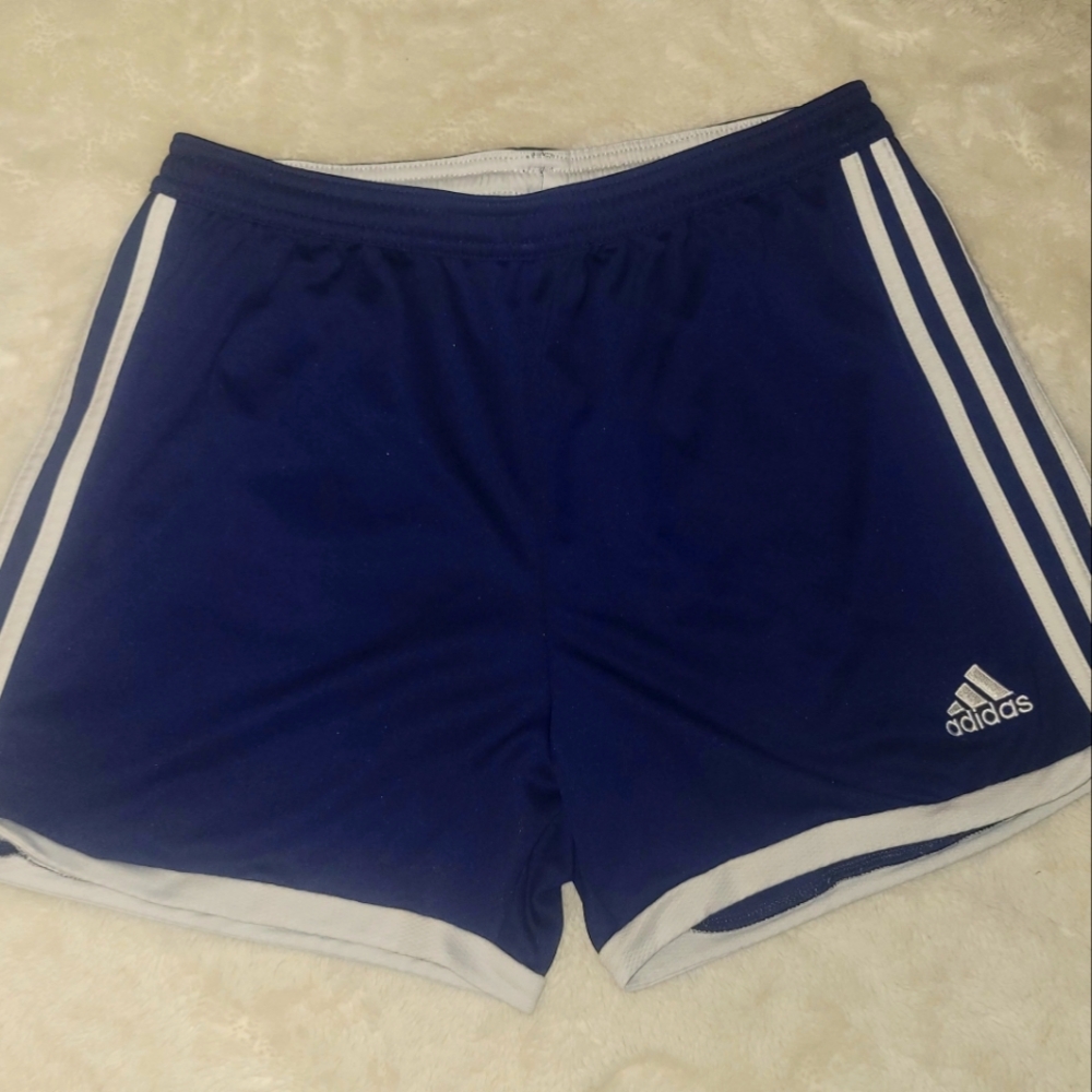 Adidas clima-cool womens navy blue shorts size Med